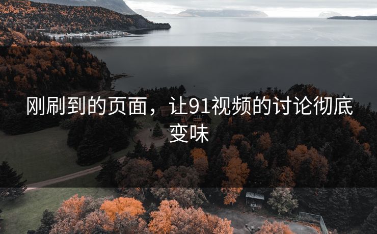 刚刷到的页面，让91视频的讨论彻底变味